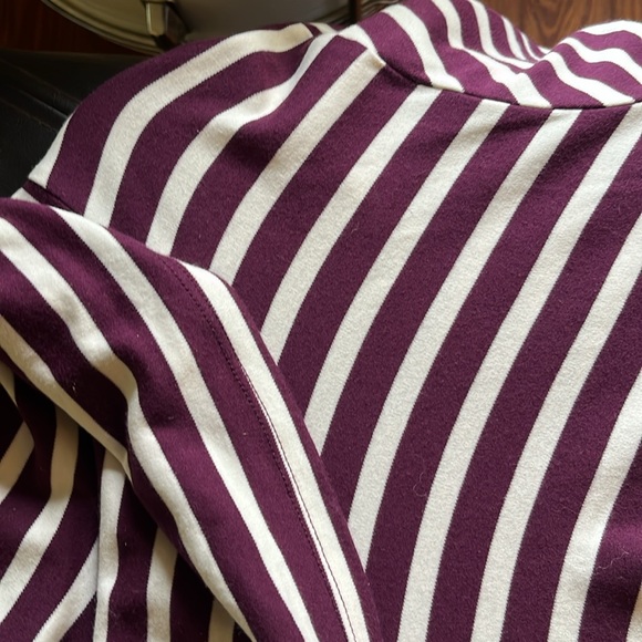 L.L. BEAN 3X COWL NECK STRIPED COTTON SHIRT - Picture 10 of 11